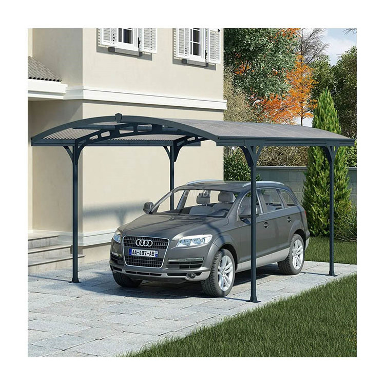 Philippines easily assembled modern garage solar aluminium metal frame carport