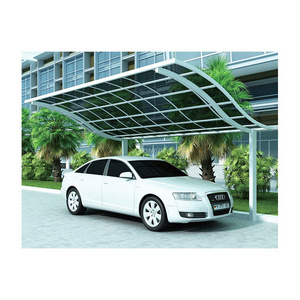 Modern s shaped pc panel cover aluminum frame car parking shed carport for garden