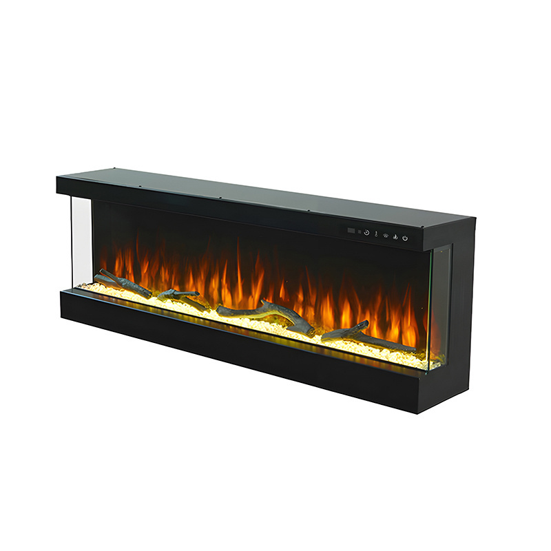 3 side 1067 mm simulation fire decoration simulation carbon electronic fire hotel LED decorative fireplace