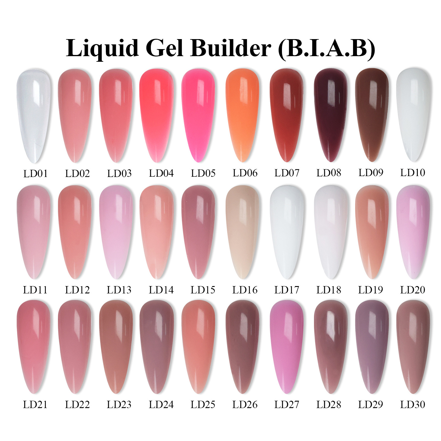 Private Label 30 Colors Nail Extension Builder Liquid in Bottle nail builder nail polish BIAB Gel New Arrival