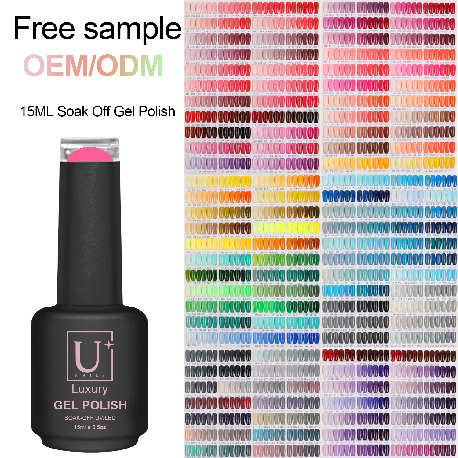 Hot Sale OEM/ODM UV Nail Gel Polish Supplier High Pigment Odorless Soak off Uv Nail Gel Polish for Manicure Nail Art