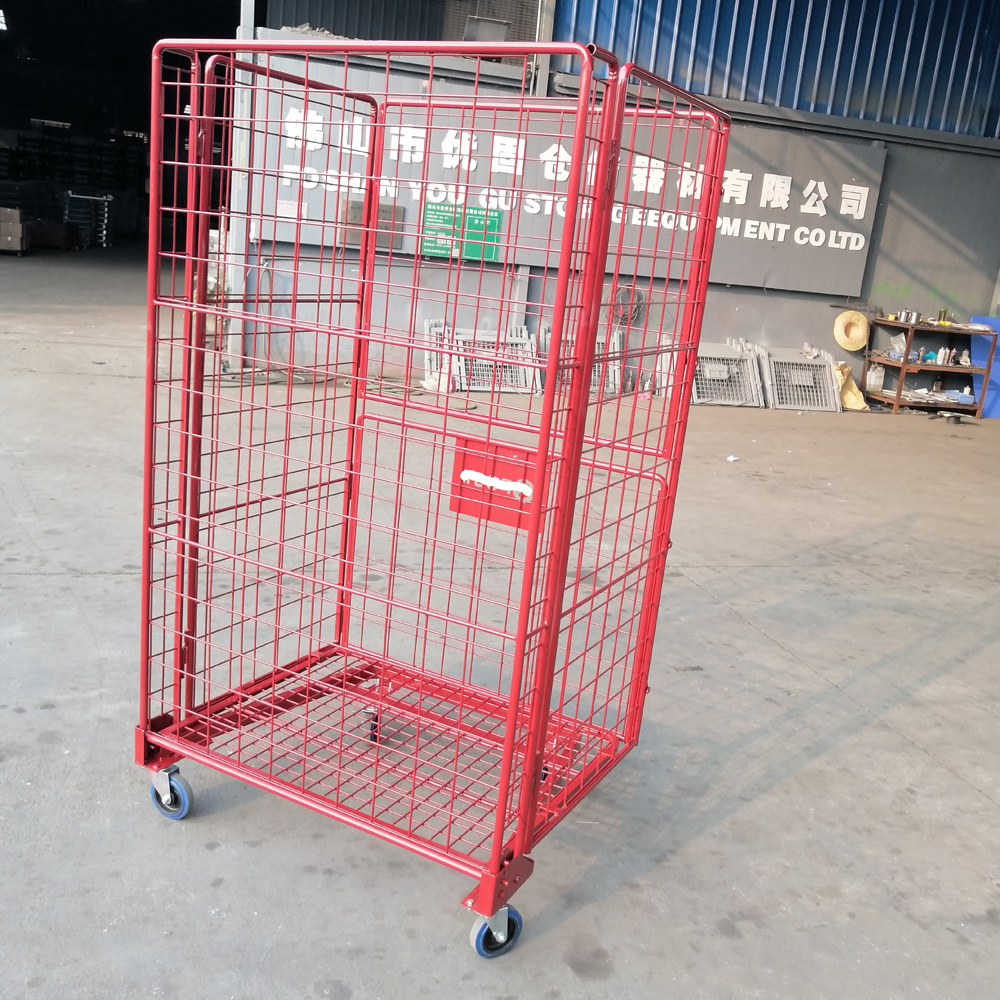 Warehouse Laundry Logistic warehouse heavy duty platform trolley and foldable picking trolley