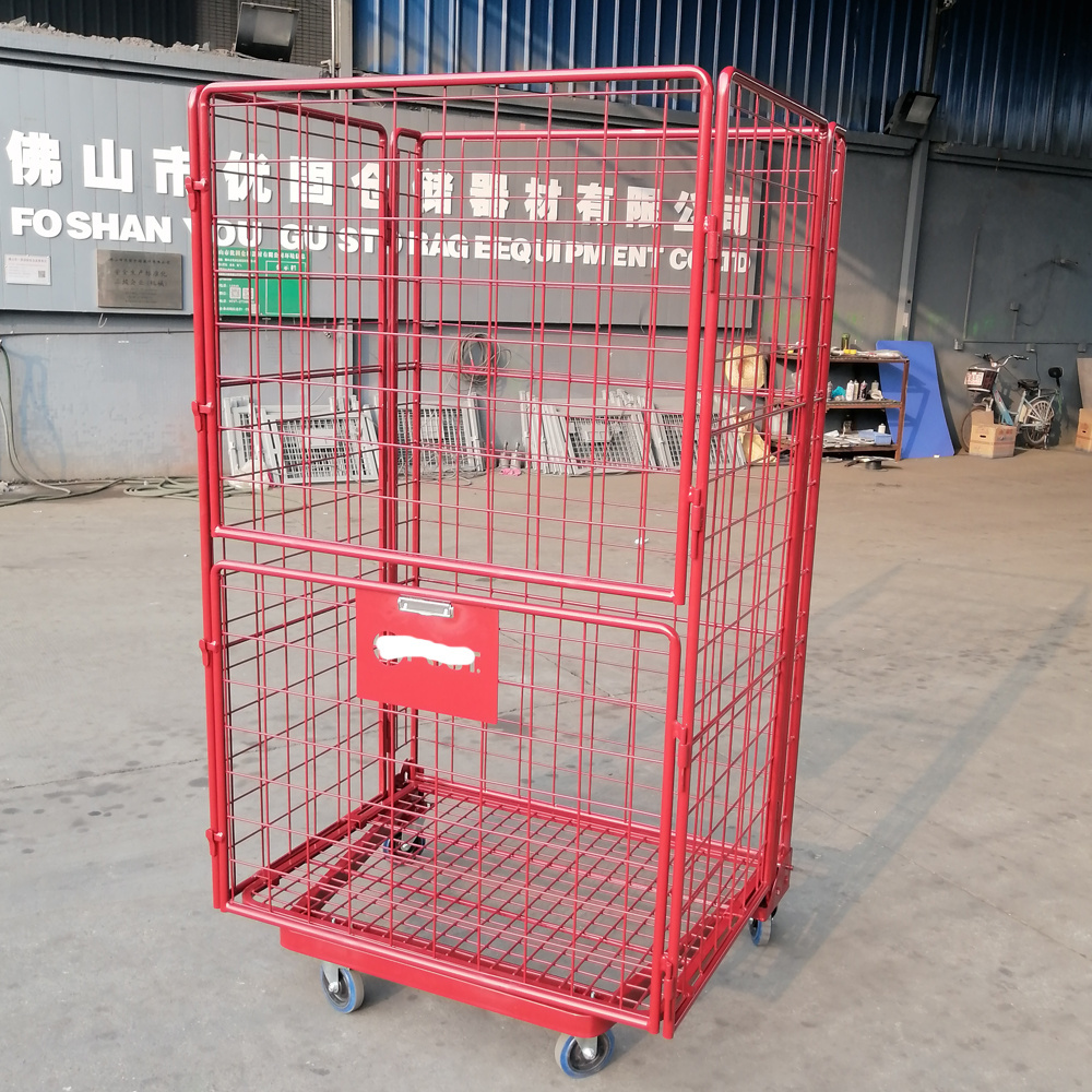 Warehouse Laundry Logistic warehouse heavy duty platform trolley and foldable picking trolley