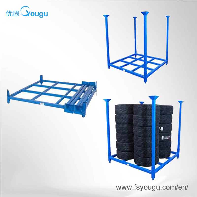 Industrial customized logistic hot sale steel pipe storage tire rack /storage racking system