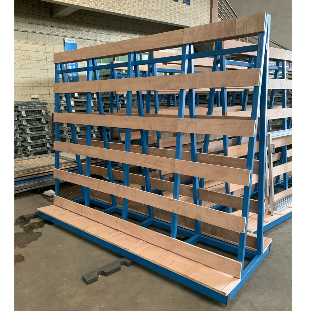 Customized warehouse racking system sliding rack double -layer spraying material storage rack