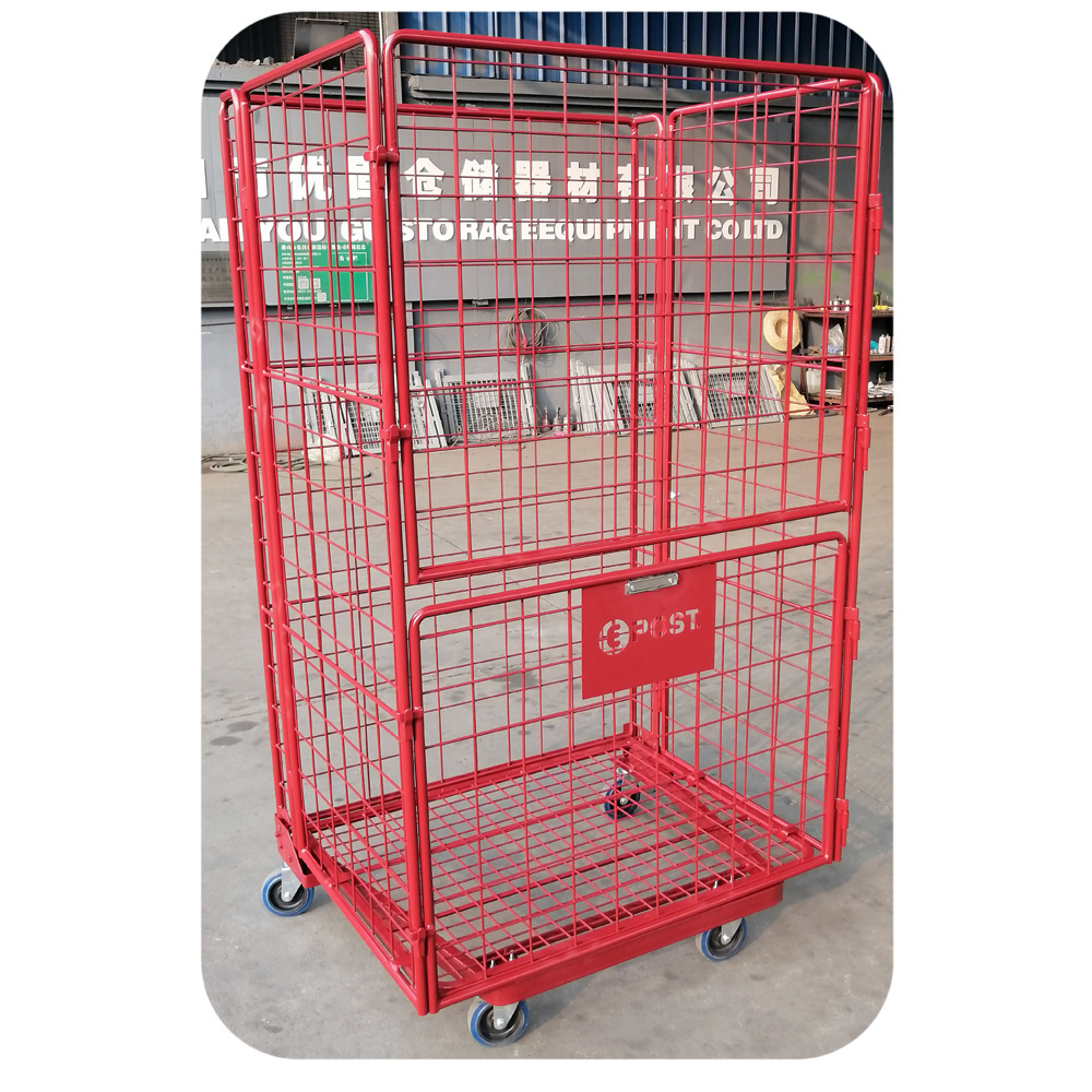 Warehouse Laundry Logistic warehouse heavy duty platform trolley and foldable picking trolley