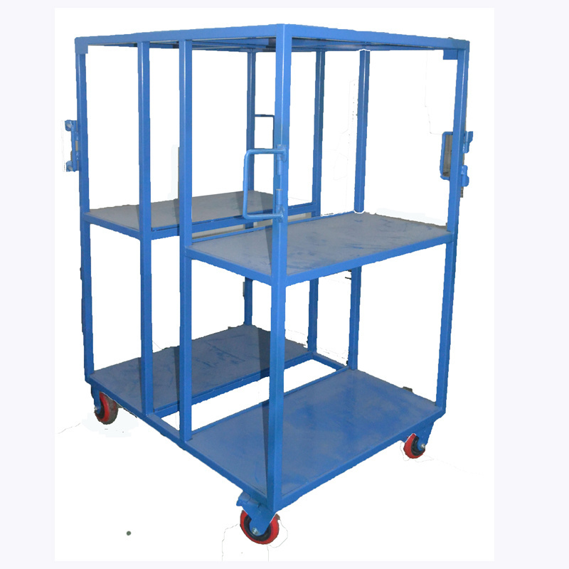 Wearhouse Cargo Delivery Pallet Electro Galvanized Mobile Storage for Transportation Storage Cart Foldable Door Rack Storage