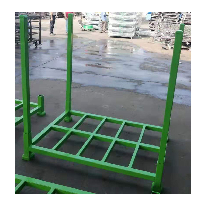 Custom high quality portable size stacker metal rack shelf stacking rack