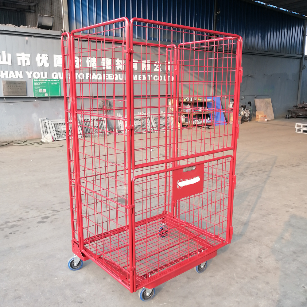 Warehouse Laundry Logistic warehouse heavy duty platform trolley and foldable picking trolley