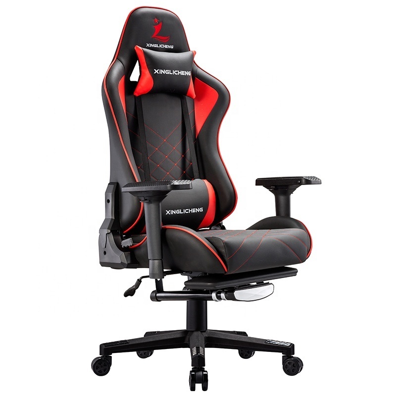 3D amrest black pu leather high back racing computer pc scorpion rgb chair gaming