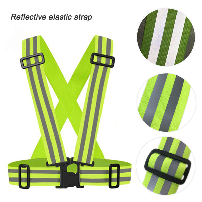 Youguang High Visibility Road Work Running Safety Reflective Belt Vest for Men Kid Safety Vest