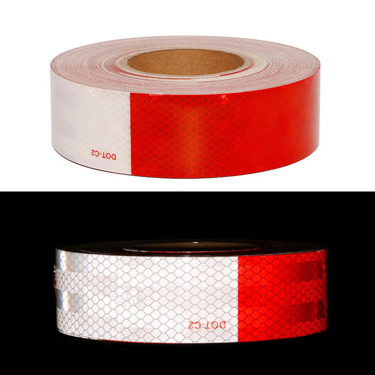 YouGuang Reflective DOT C2 Grade Conspicuity Markings Series Reflective Tape Red And White Truck Reflective Stickers