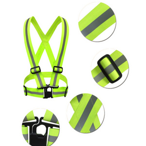 YouGuang High Visibility Reflective Belt Outdoor Reflective Elasticity Safety Vest Fit For Running Cycling Sport Outdoor Clothes