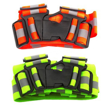 Factory Wholesale Sport Reflective Adjustable Running Vest For Night Running Green Orange Pink Night Run Reflective Belt