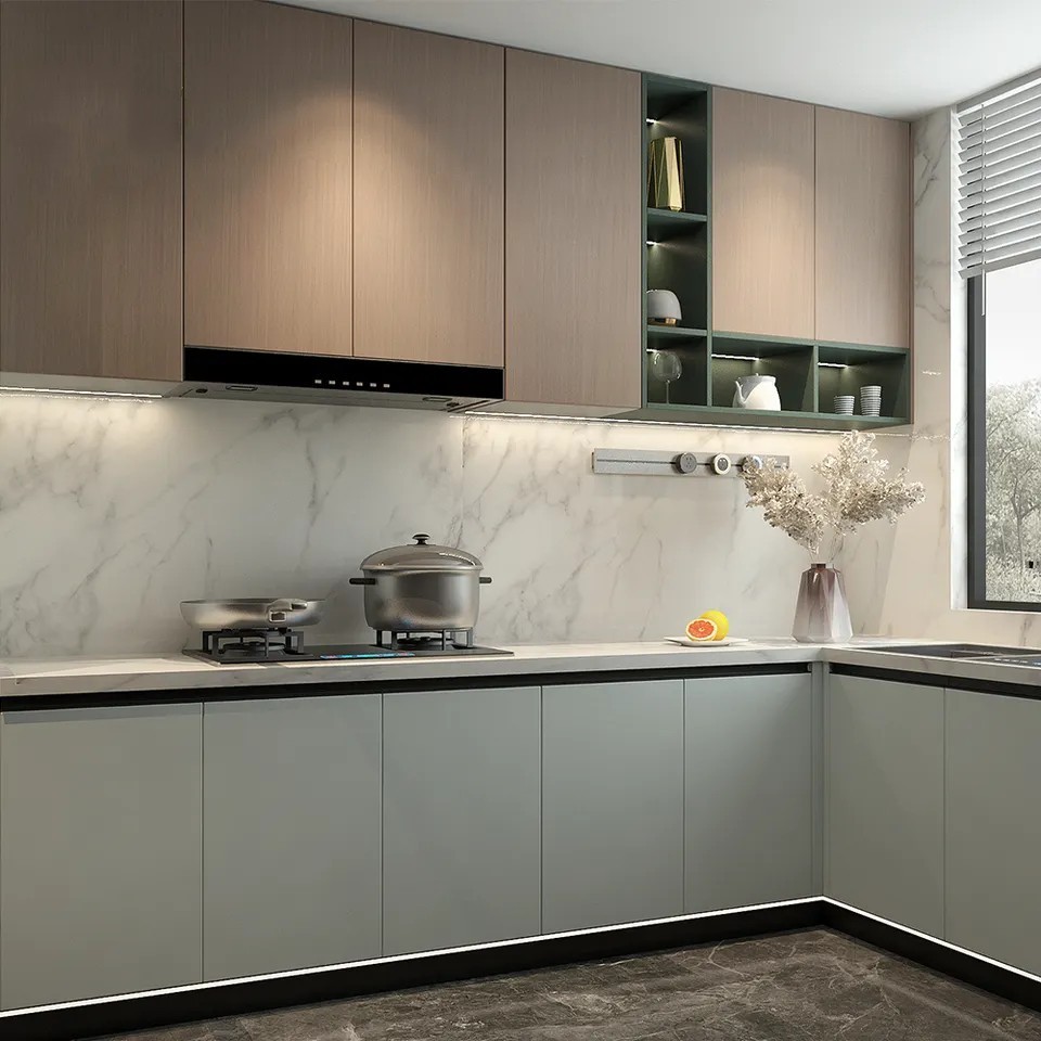 High Quality custom stainless steel cabinets kitchen furniture cupboards designs stainless steel modern kitchen cabinet