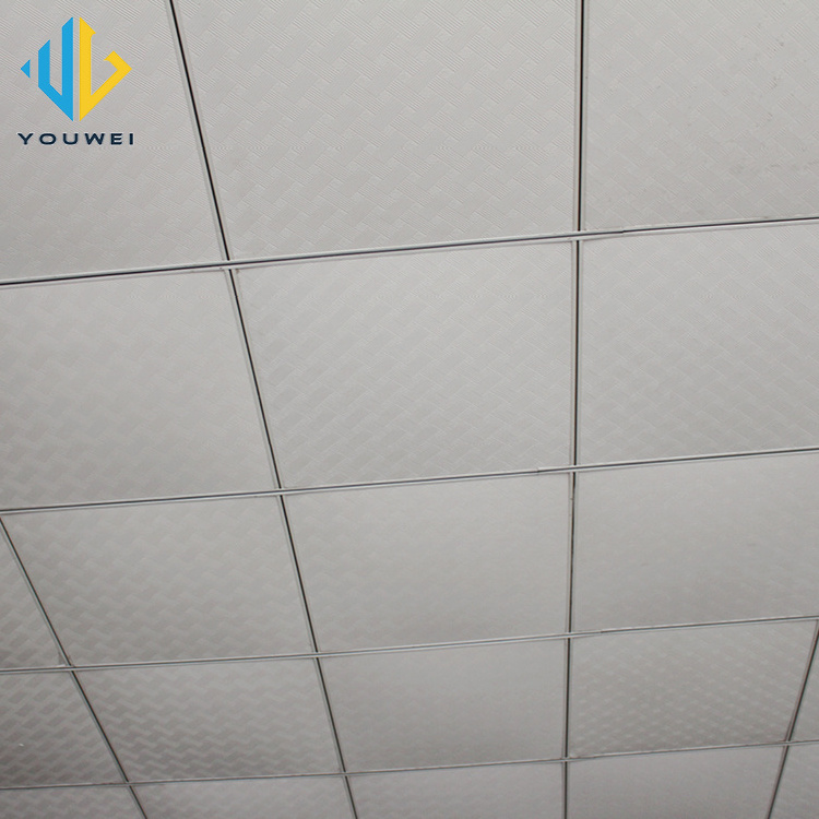 Foshan Factory Low cost Perforated Metal Aluminum 2x4 acoustical commercial drop ceiling tiles wholesale