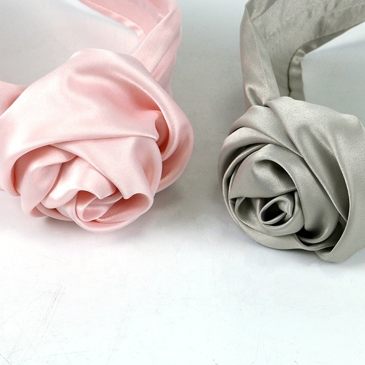 Diy plain metal red artificial rose flower headband