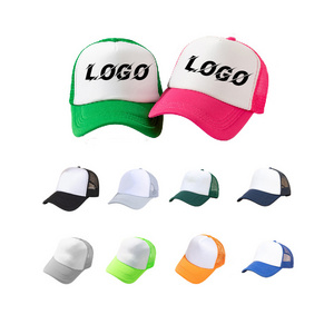 Custom print 3D logo Black OEM Sport Promotional blank UnstructureD Sport Golf Men Dad trucker Cap Hat