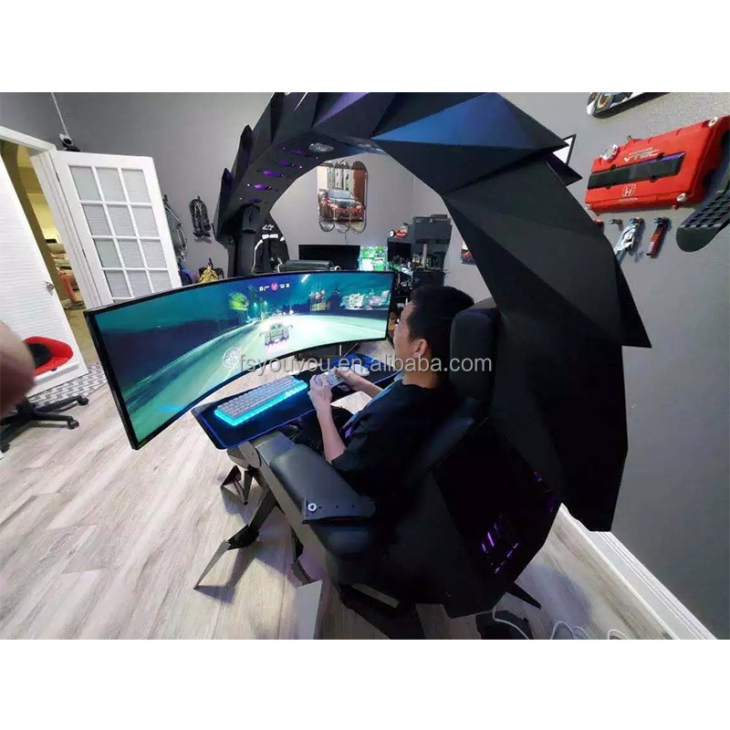 Best Seller Scorpion Gaming PC Chair Zero Gravity Cluvens Cockpit Fully Electrical Recline For 3 Monitors Scorpion Chair