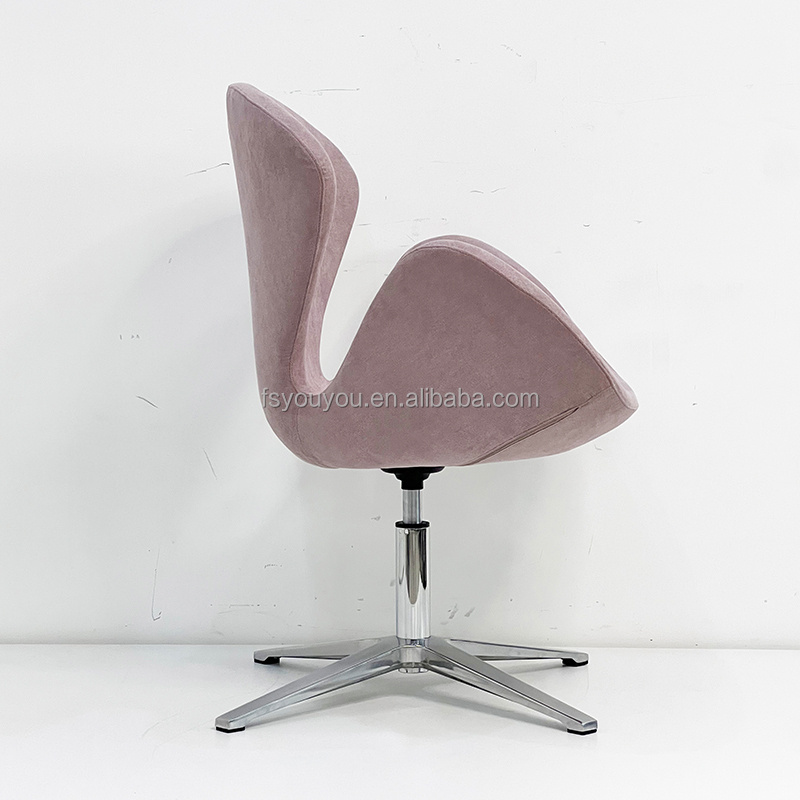 Stylish Plush Office Home Comfortable Pink Swan Chair