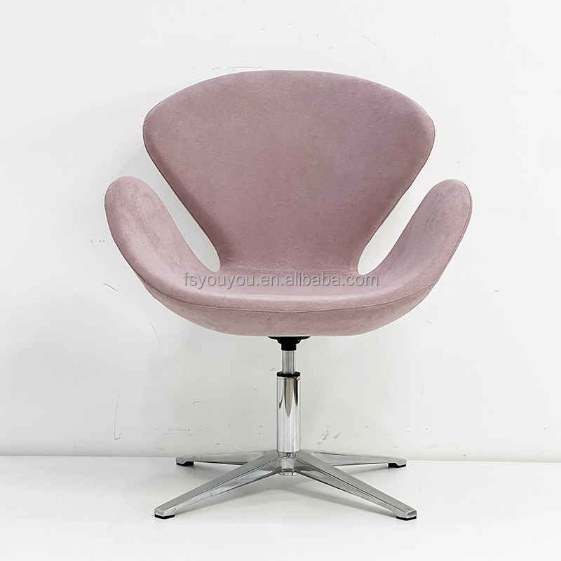 Stylish Plush Office Home Comfortable Pink Swan Chair