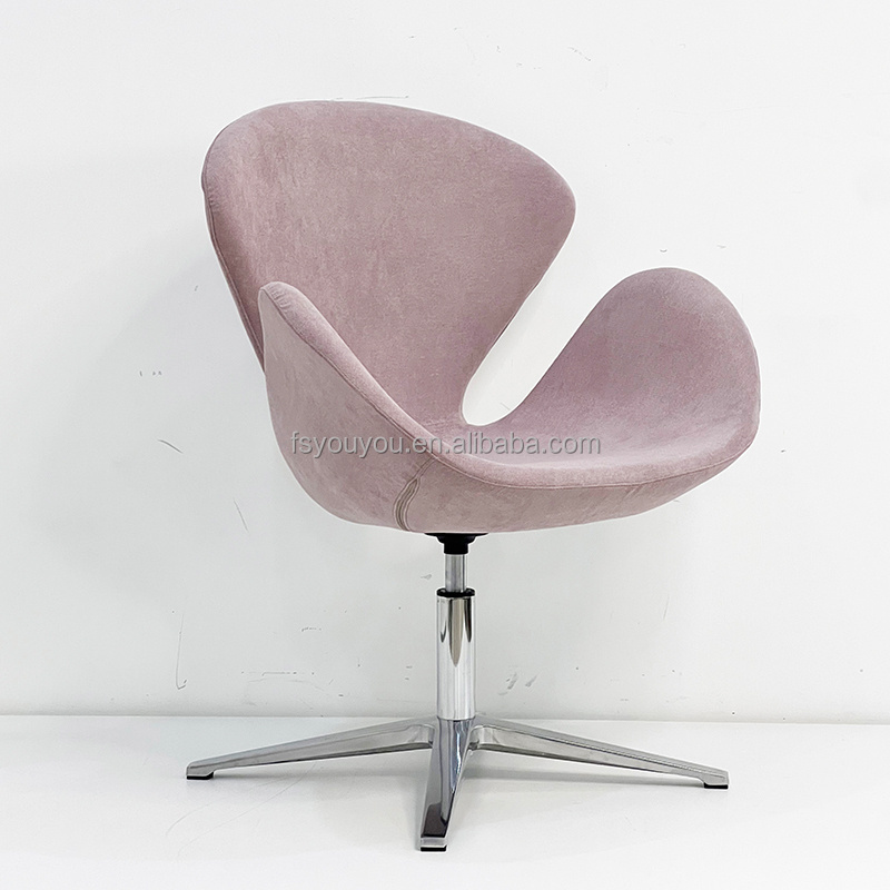 Stylish Plush Office Home Comfortable Pink Swan Chair