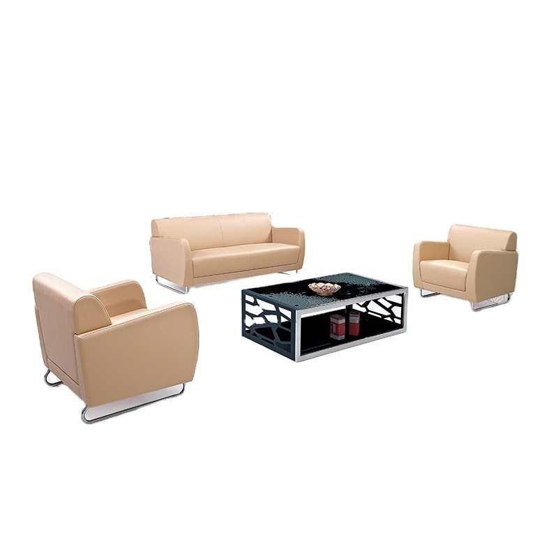 Foshan offical Luxury Office Furniture Modern Leather Sofa Set fabric sofa  offical room furniture