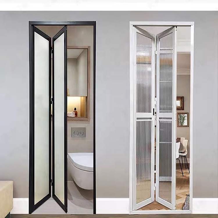 sliding folding trackless kitchen door aluminium folding doors for bathroom toilet living room sliding and folding doors