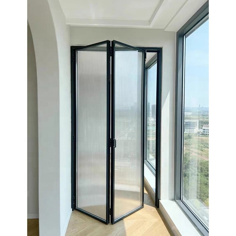 sliding folding trackless kitchen door aluminium folding doors for bathroom toilet living room sliding and folding doors