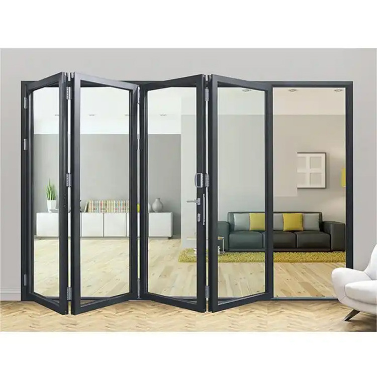 sliding folding trackless kitchen door aluminium folding doors for bathroom toilet living room sliding and folding doors