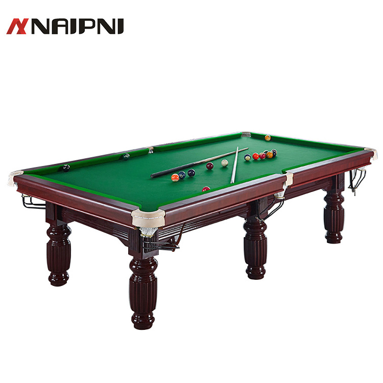 NAIPNI Professional 8 ft 9 ft Standard Solid Wood Multi-Functional 3-in-1 Billiard Pool Snooker Table