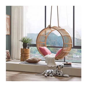 Vintage rattan swing indoor bedroom hanging basket leisure balcony egg swing chair