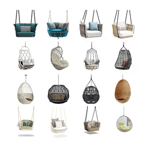 Patio garden hanging chair wicker chair hammock indoor and outdoor swinging egg chair