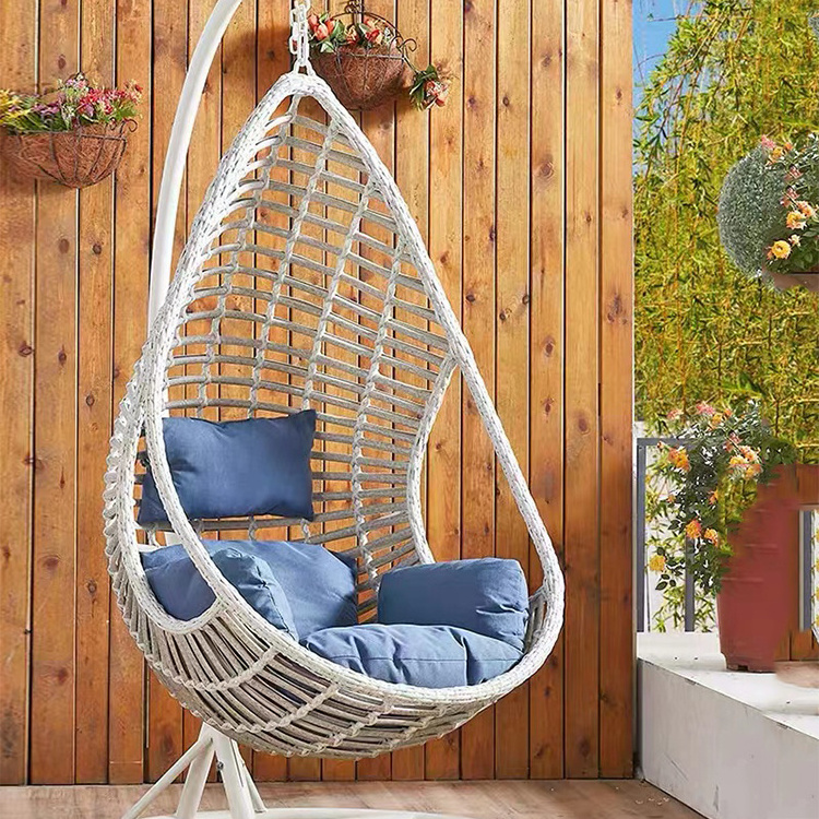 swing chair patio rattan hanging chair egg chair with stand porch furniture outdoor