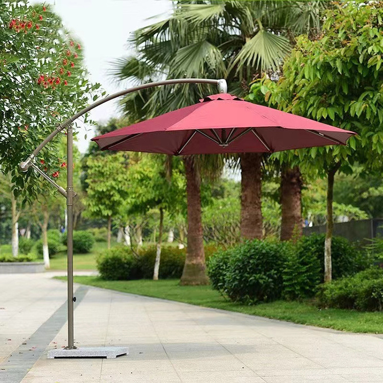 Outdoor market umbrella beach chair umbrella commercial marble base restaurant patio umbrella