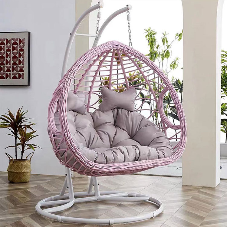 Patio outdoor round bird's nest hanging lounge chair two seater hanging chair swing for adult