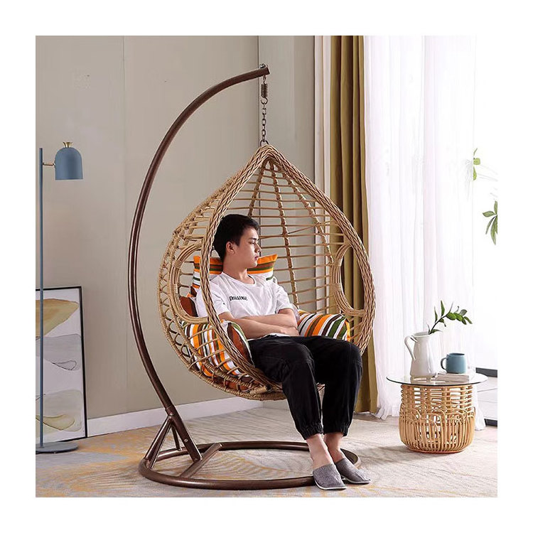 Patio outdoor round bird's nest hanging lounge chair two seater hanging chair swing for adult