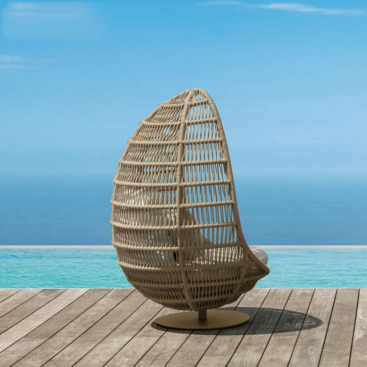 Garden Garden with scaffolding rattan swing chair swimming pool floor bird's nest rattan swing