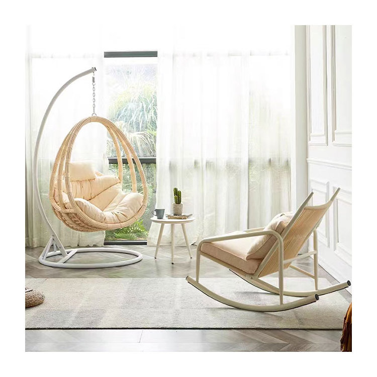 Balcony Rattan Swing Egg hanging chair furniture outdoor garden garden with swing swing support chair