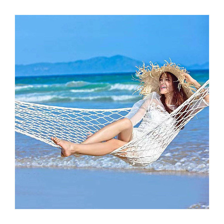 Modern outdoor beach net hammock Aluminum hanging garden pool hammock patio swing bed