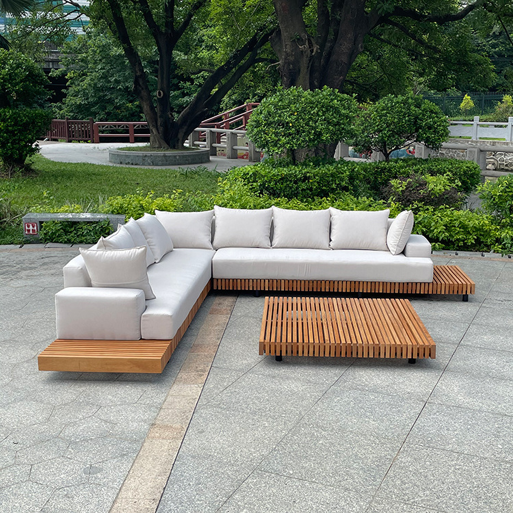 high quality solid wood garden sets leisure patio corner sofas outdoor sofa set teak