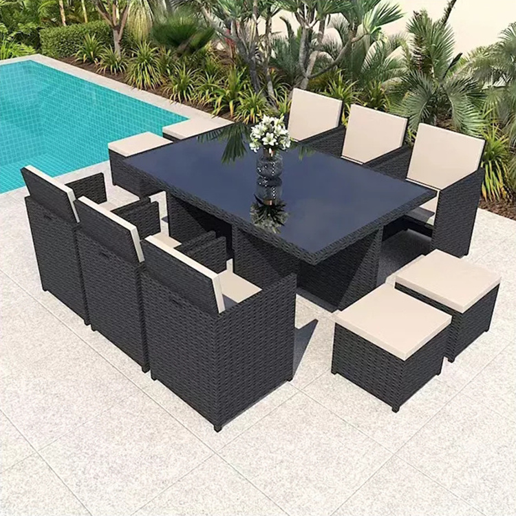 8 seater wicker garden furniture rattan dining table and chairs set outdoor rattan furniture patio furniture