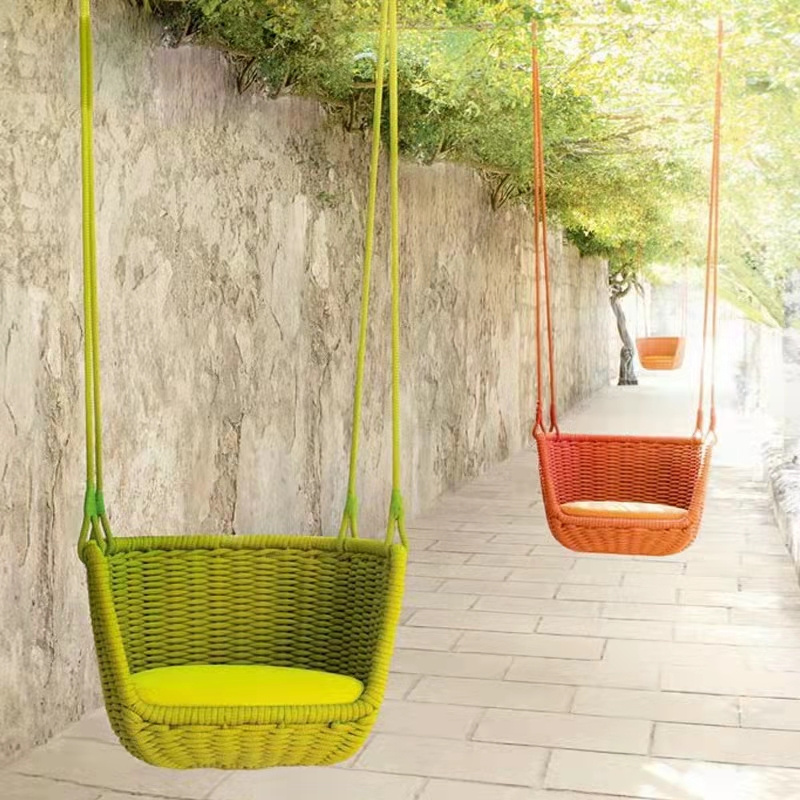 Outdoor rattan hanging basket swing chair balcony hanging chair leisure household hammock rattan chair garden swing