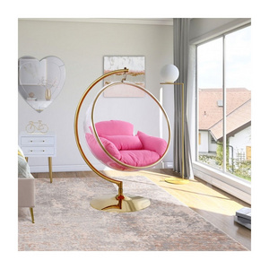 2022 hot selling  bubble chair with stand  transparent living room chair gold egg chair on stand