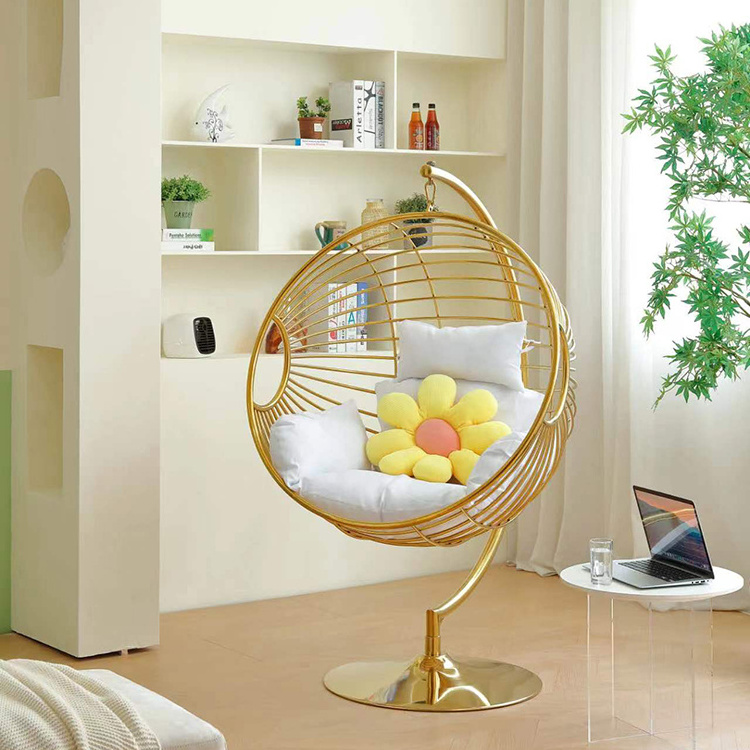 Golden  Bird's nest hanging chair  livingroom ball chair Factory Direct Sell Hanging Egg garden Chair