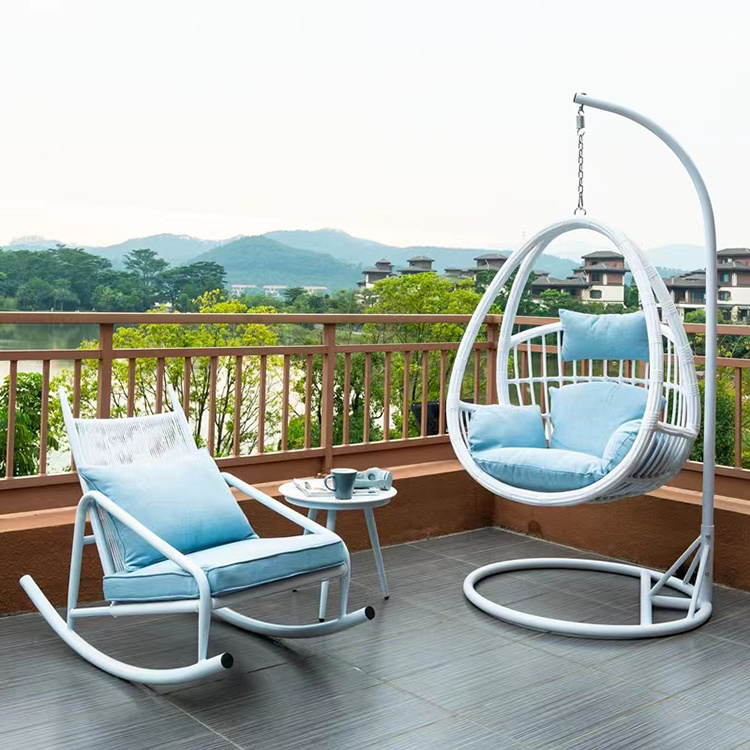 Rattan Chair Swing Indoor Metal Swing With Bracket Hanging Basket Egg Hanging Chair