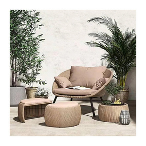 Leisure garden wicker chair outdoor rattan sofa chair storage garden chair patio furniture