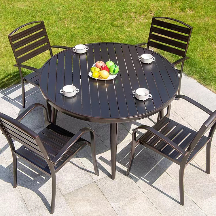 Factory direct sales of outdoor tables and chairs patio dining tables and garden stackable chairs balcony tables and chairs set