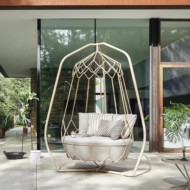 wholesale hanging egg chair 2 seater garden swing patio metal swing sets adults