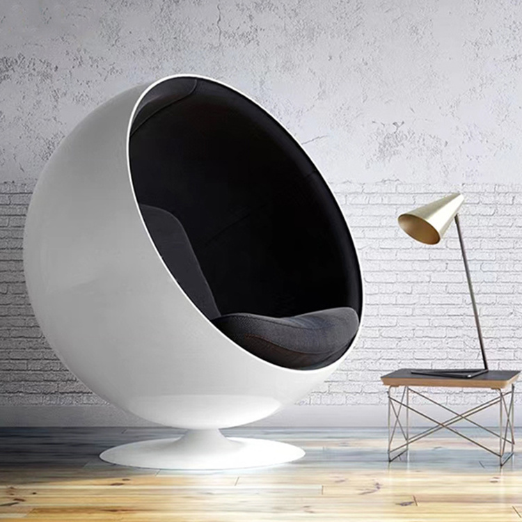 Modern Interior Stylish Round Casual Living Room Chair Swivel Oval Egg Pod Chair